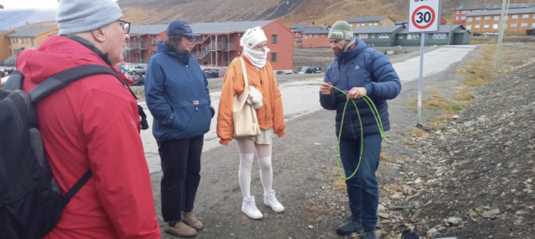 Learning how to use a frost tube in central Longyearbyen