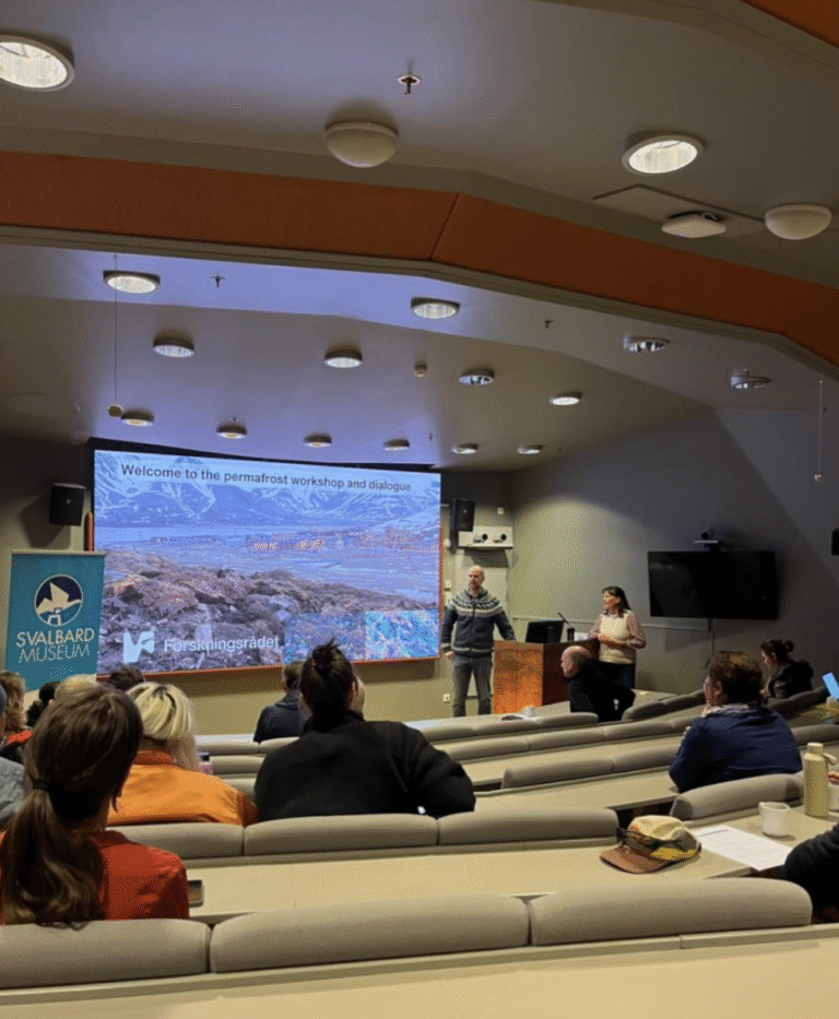 Presenters and audience at the public permafrost seminar